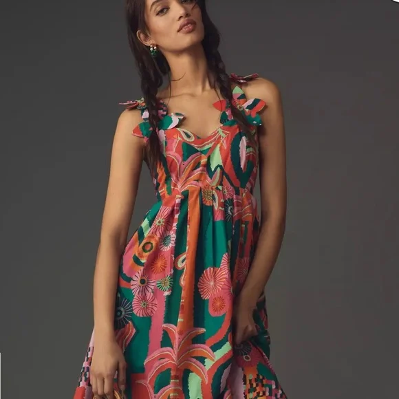 Anthropologie Farm Rio Palm Midi Dress *zipper flaw*
wedding guest dress - Picture 1 of 12